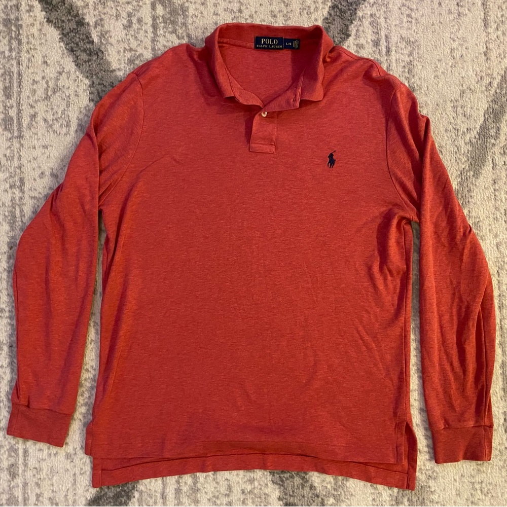 Polo Ralph Lauren Red Long Sleeve Men’s Large Polo